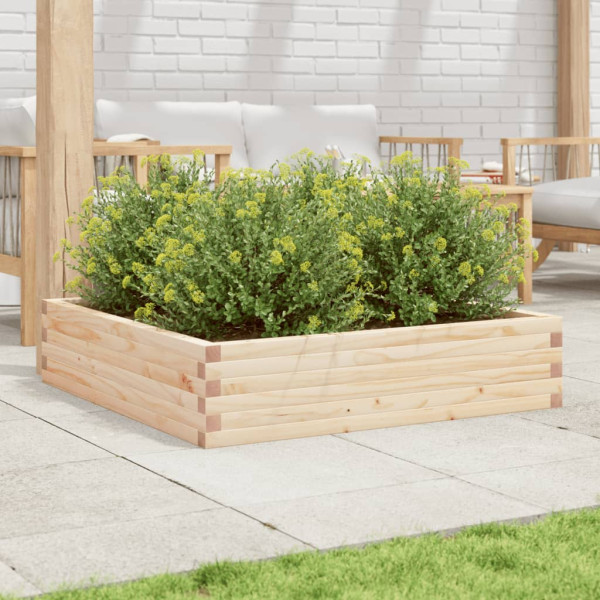 Jardinera de madera maciza de pino 100x100x23 cm M 3