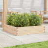 Jardinera de madera maciza de pino 100x100x23 cm 3