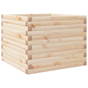 Jardinera de madera maciza de pino 60x60x45.5 cm H