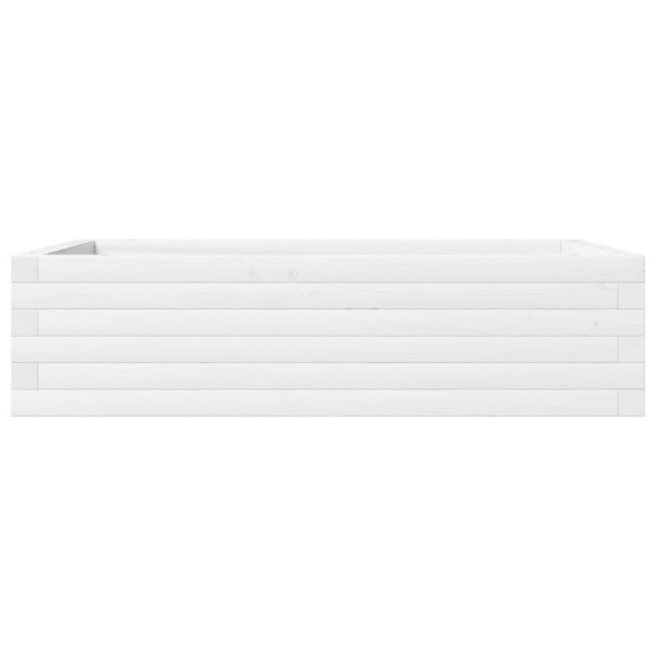 Jardinera de madera maciza de pino blanco 90x60x23 cm M 5