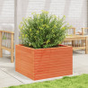 Jardinera madera maciza de pino marrón cera 70x70x45.5 cm 3