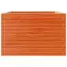 Jardinera madera maciza de pino marrón cera 70x70x45.5 cm 5