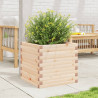 Jardinera de madera maciza de pino 50x50x45.5 cm 3