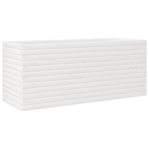 Vaso/floreira de jardim 110x40x45.5 cm pinho maciço branco H