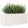 Vaso/floreira de jardim 110x40x45.5 cm pinho maciço branco 4