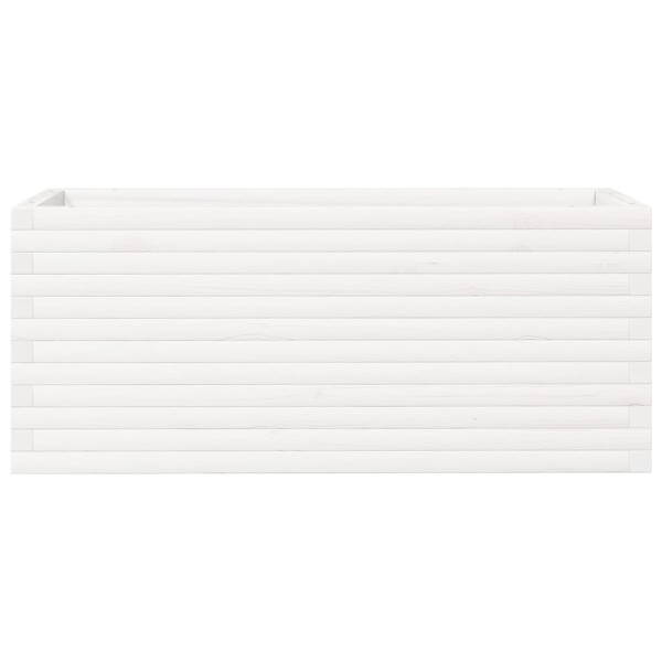 Vaso/floreira de jardim 110x40x45.5 cm pinho maciço branco M 5