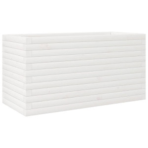 Jardinera madera maciza de pino blanco 90x40x45.5 cm H