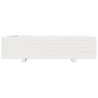 Jardinera madera maciza de pino blanco 100x100x26.5 cm 5