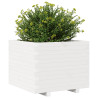 Vaso/floreira de jardim 60x60x49.5 cm pinho maciço branco 4
