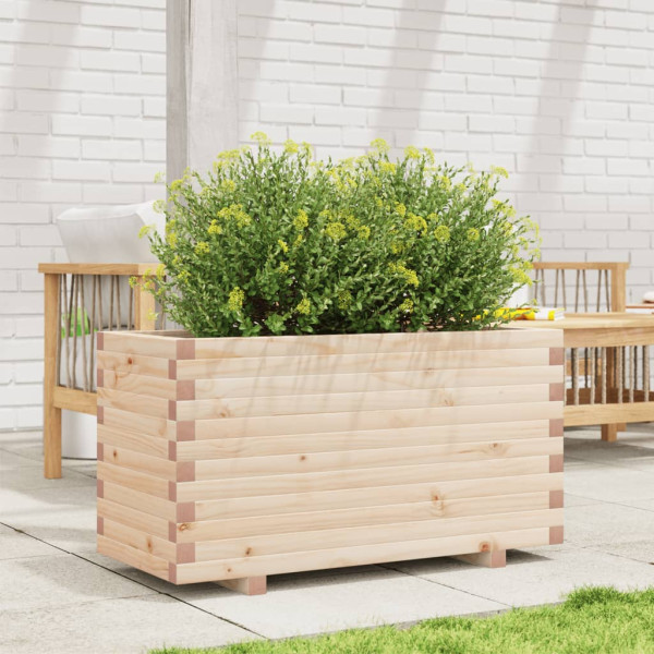 Jardinera madera maciza de pino 90x40x49.5 cm M 3