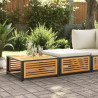 Mesa de jardín con taburete madera maciza de acacia 1
