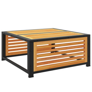 Mesa de jardín de madera maciza de acacia 68x68x30 cm H