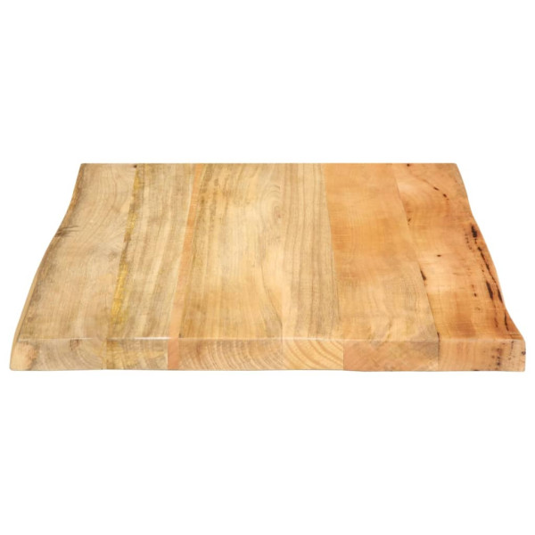 Tablero de mesa borde natural madera maciza mango 40x40x3.8 cm M 4