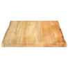 Tablero de mesa borde natural madera maciza mango 40x40x3.8 cm 4