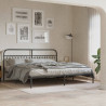 Cabeceira de cama 193 cm metal preto 3