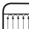Cabeceira de cama 193 cm metal preto 5