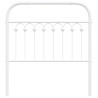 Cabeceira de cama 90 cm metal branco 4