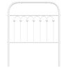 Cabeceira de cama 75 cm metal branco 4