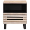 Mesita de noche madera maciza mango blanqueado 40x33x46 cm 3