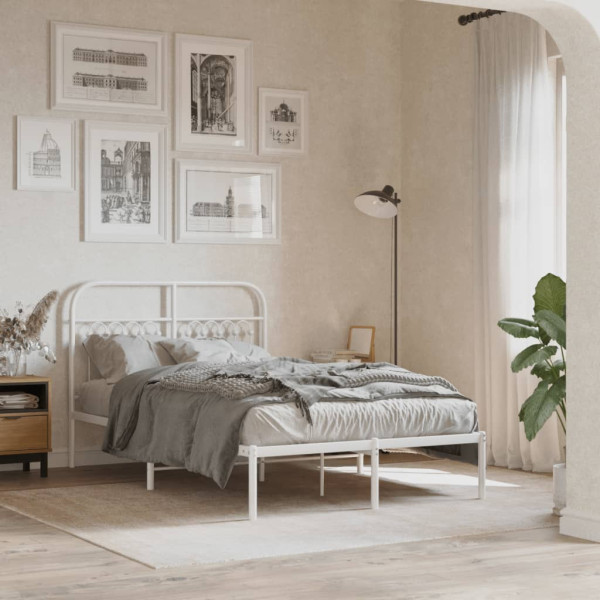 Cabeceira de cama 120 cm metal branco M 3