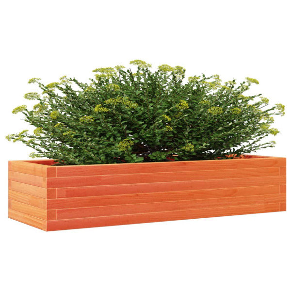 Vaso/floreira de jardim 110x40x23 cm pinho maciço castanho-mel M 4