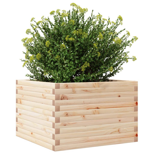 Jardinera de madera maciza de pino 70x70x45.5 cm M 4