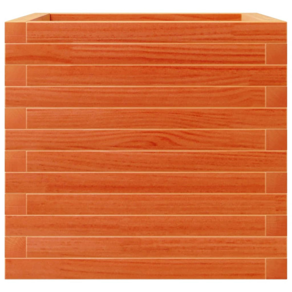 Vaso/floreira de jardim 50x50x45.5 pinho maciço castanho mel M 5