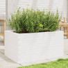 Vaso/floreira de jardim 90x60x45.5 cm pinho maciço branco 3