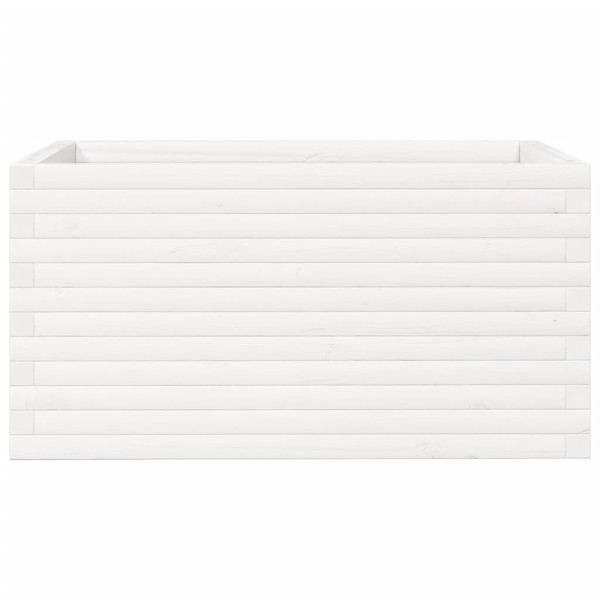 Vaso/floreira de jardim 90x60x45.5 cm pinho maciço branco M 5