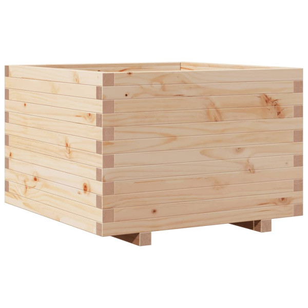 Jardinera de madera maciza de pino 70x70x49.5 cm M 2