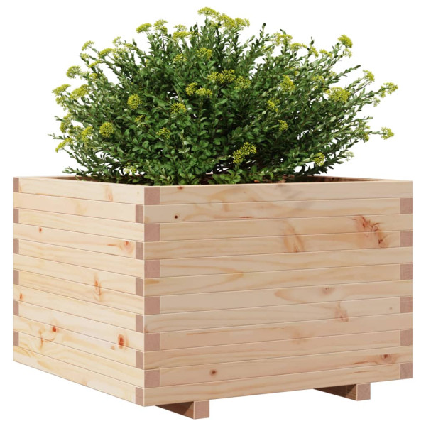 Jardinera de madera maciza de pino 70x70x49.5 cm M 4