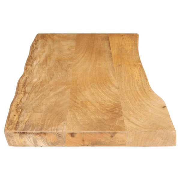 Tablero de mesa borde natural madera maciza mango 120x40x3.8 cm M 4