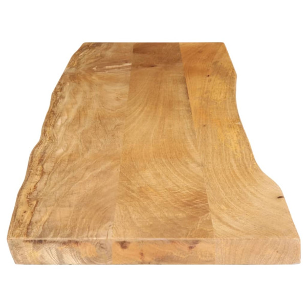 Tablero de mesa borde natural madera maciza mango 160x40x3.8 cm M 4