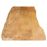 Tablero de mesa borde natural madera maciza mango 160x40x3.8 cm 4