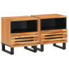 Mesitas de noche 2 uds madera maciza de acacia 40x33x46 cm 1