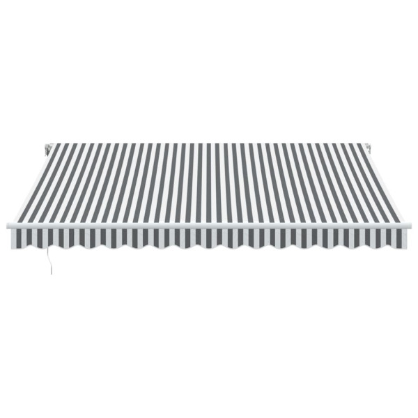 Toldo retráctil automático gris antracita y blanco 400x300 cm M 3