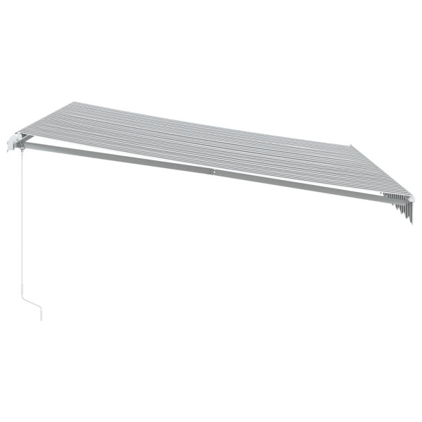 Toldo retrátil manual 400x300 cm antracite e branco M 4
