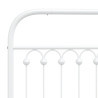 Cabeceira de cama 160 cm metal branco 5