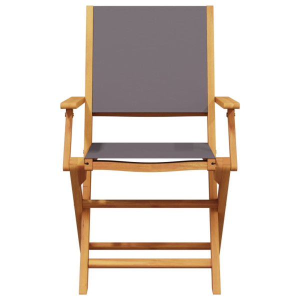 Set de comedor de jardín 7 pzas tela madera maciza antracita M 4