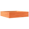 Jardinera de madera maciza de pino marrón cera 100x100x23 cm 2