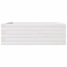 Jardinera de madera maciza de pino blanca 70x70x23 cm 5
