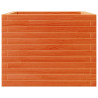 Jardinera de madera maciza de pino marrón cera 60x60x45.5 cm 5