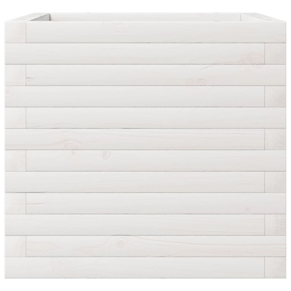 Jardinera madera maciza de pino blanco 50x50x45.5 cm M 5