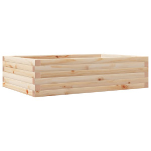 Jardinera de madera maciza de pino 90x60x23 cm H