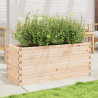 Jardinera de madera maciza de pino 110x40x45.5 cm 3