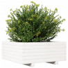 Jardinera de madera maciza de pino blanco 60x60x26.5 cm 4