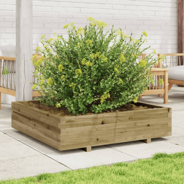 Jardinera de madera de pino impregnada 100x100x26.5 cm M 3