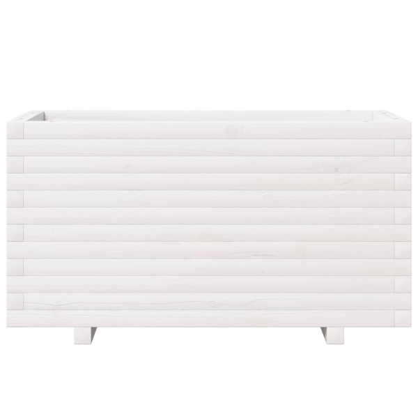 Jardinera madera maciza de pino blanco 90x40x49.5 cm M 5