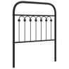 Cabeceira de cama 75 cm metal preto 2
