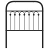 Cabeceira de cama 75 cm metal preto 4